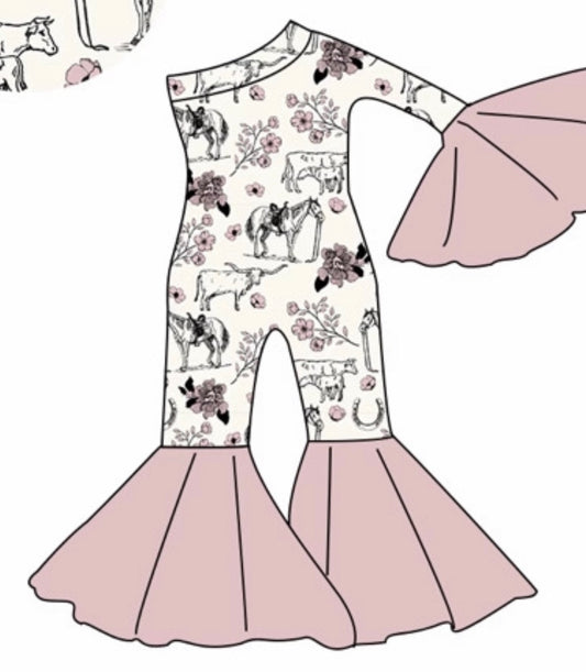 Wild Horse Western Romper