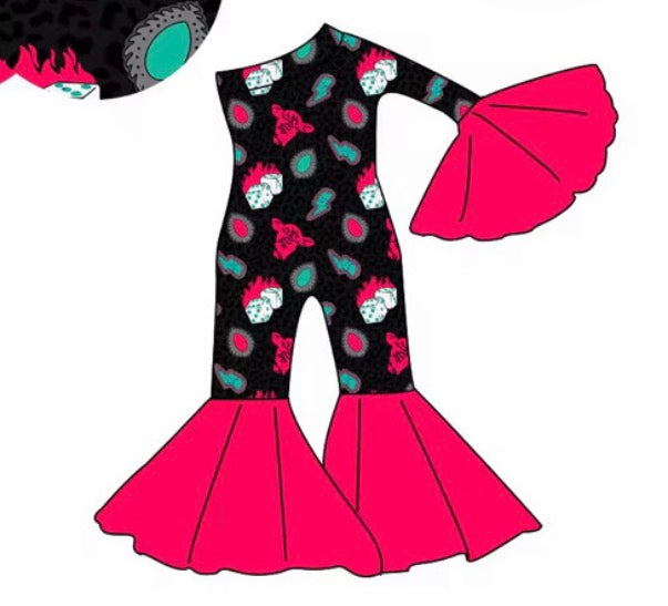 Hot Pink Cow Western Romper (Copy)