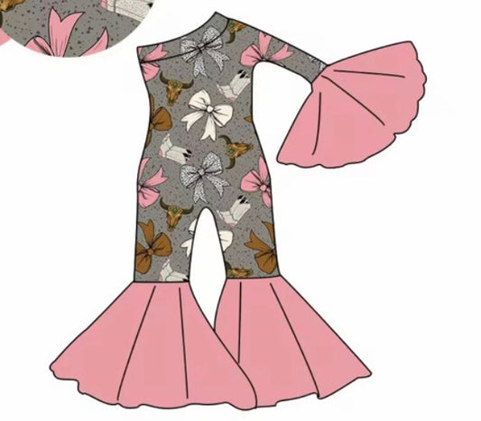 Bow N Boots  Western Romper