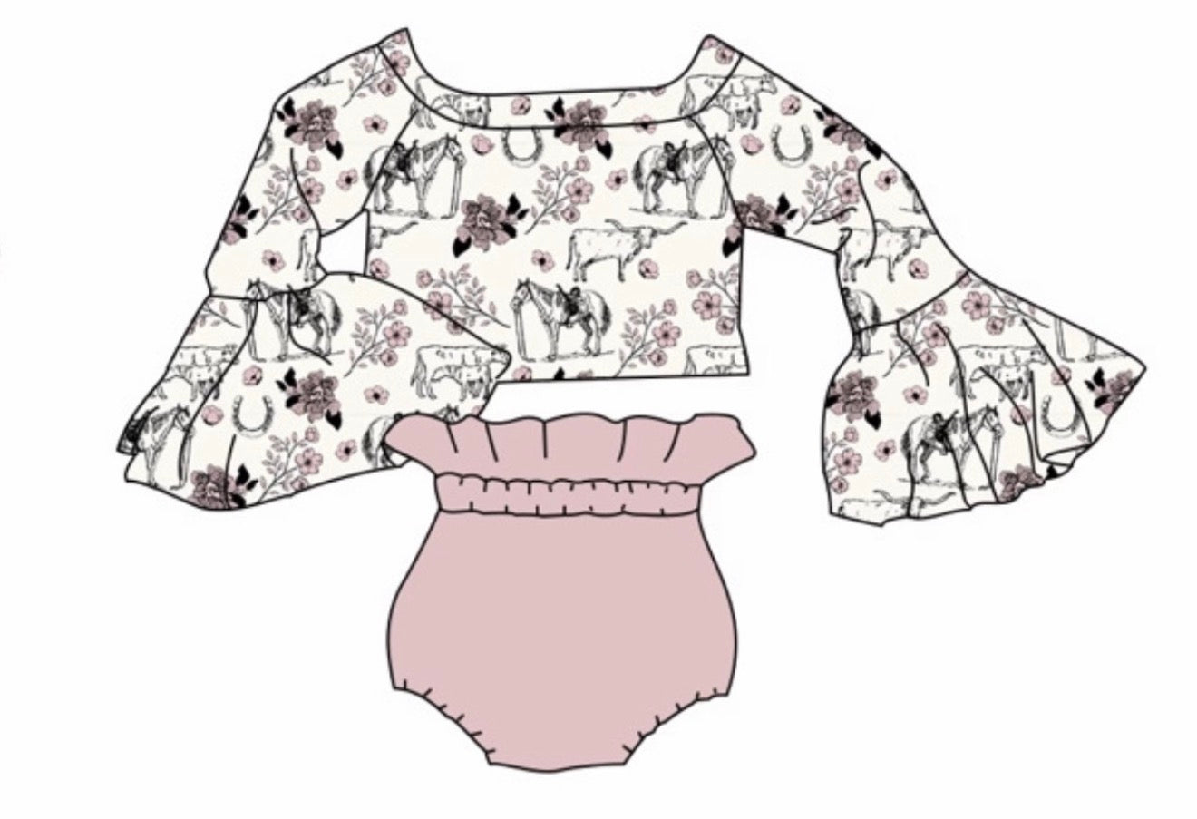 Wild Horse Western Shorts Set