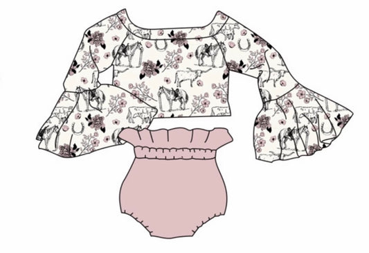 Wild Horse Western Shorts Set