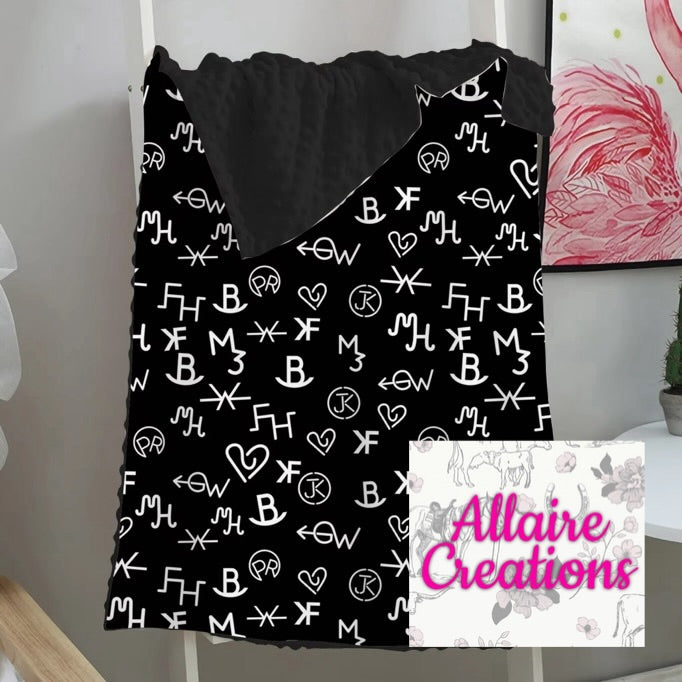 Black Brands Minky Blanket