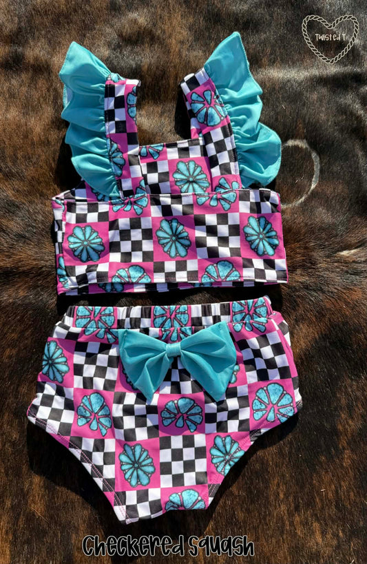 Checkered Squash Swimsuit