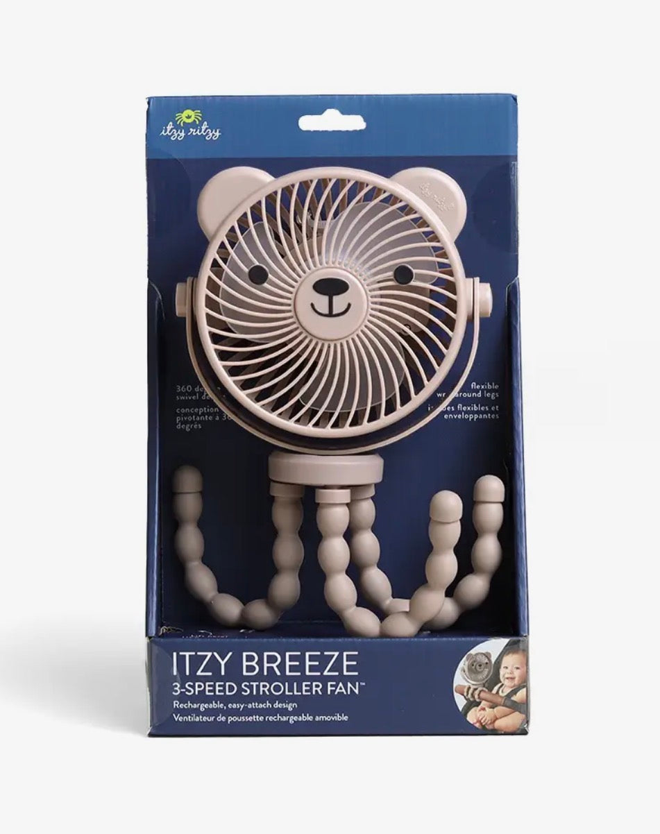 Taupe Itzy Breeze 3-Speed Stroller Fan