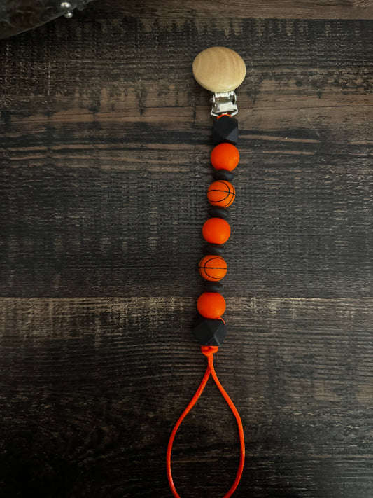 Basket Ball Silicone Pacifier Clip