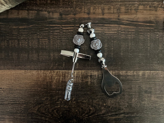 Grey Roses Wine Toppers & Stoppers