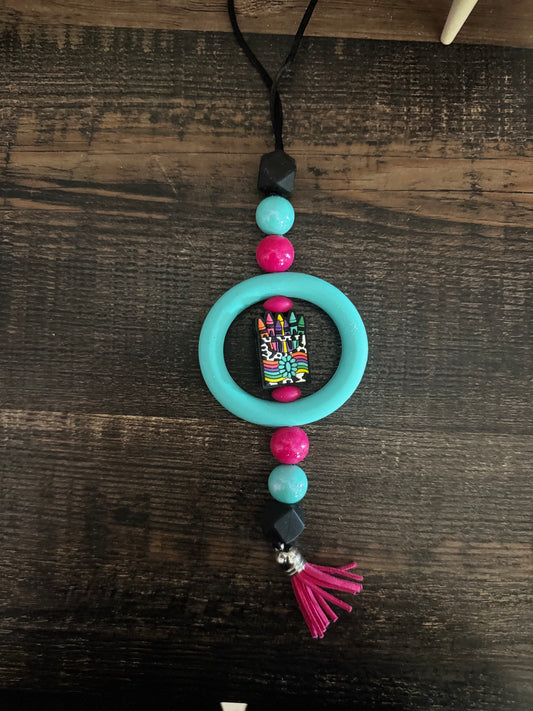 Colorful Crayons Car Mirror Hangers