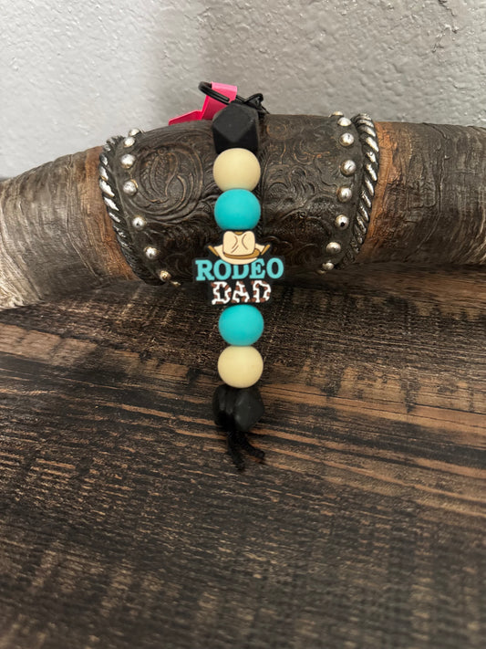 Rodeo Dad Silicone Key Chain