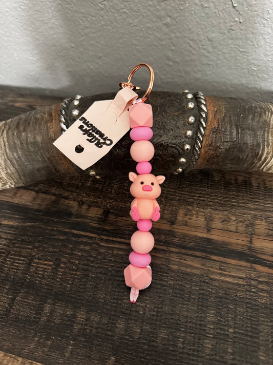 Pig Silicone Key Chain