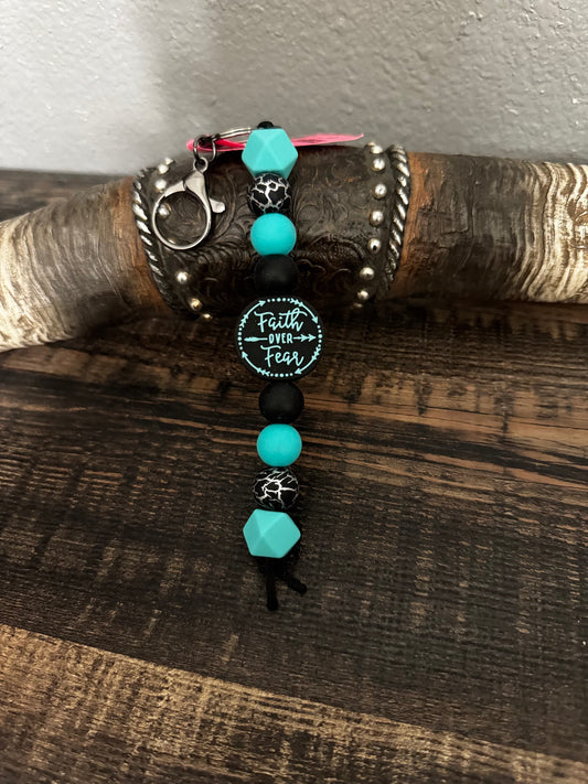 Faith Over Fear Silicone Key Chain