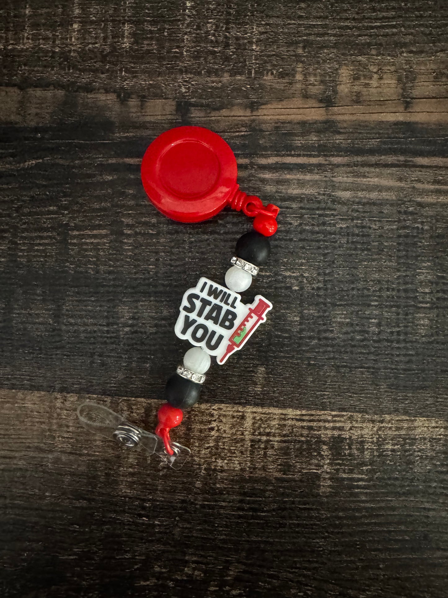 I Will Stab You Badge Reel