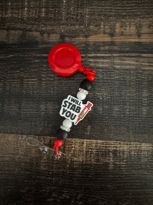 I Will Stab You Badge Reel