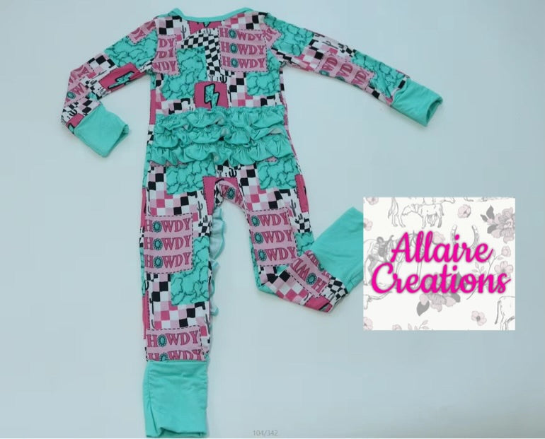 Pink Ruffle Bamboo Zipper