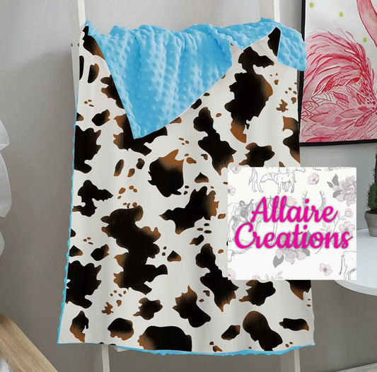 Cow Print Minky Blanket