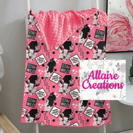 Wild Cowgirl Minky Blanket